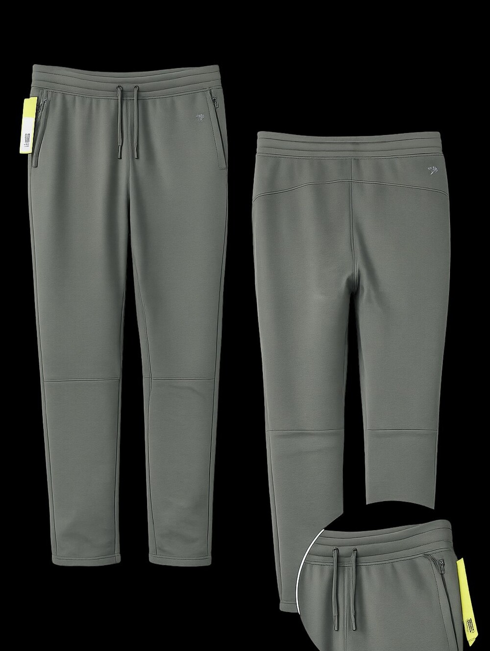 All in Motion Olive Performance Joggers Size Large Zip Pocket Athletic Pants NEW